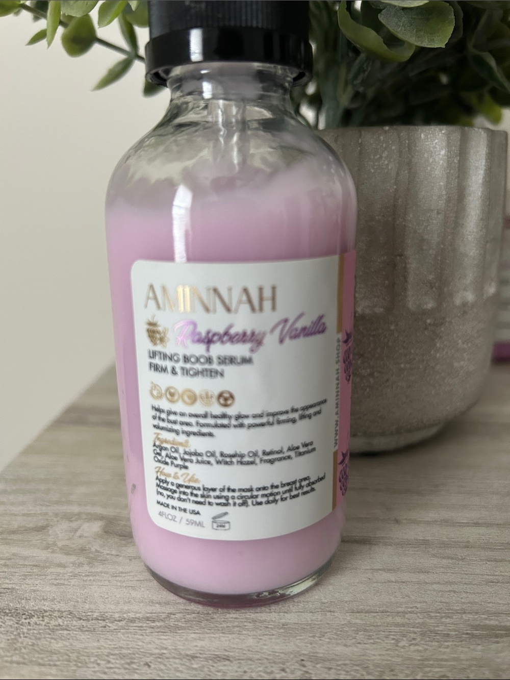 Aminah Raspberry Vanilla Boobs Butter - Pink Nourishing Body Butter NIP - Picture 2 of 4